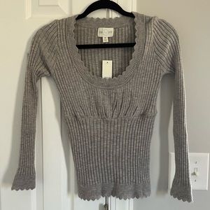 NWT grey sweater long sleeve shirt